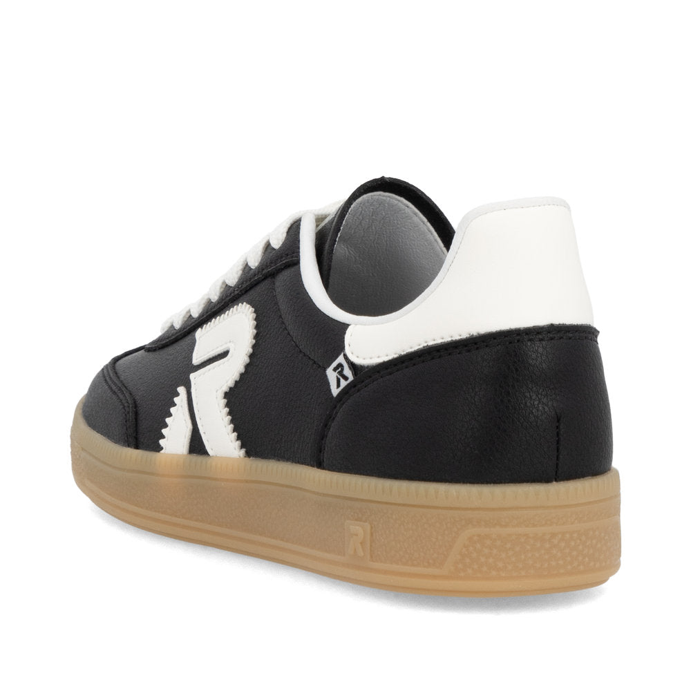 Rieker Swing2Go W2200-00 Black & Off White Trainers