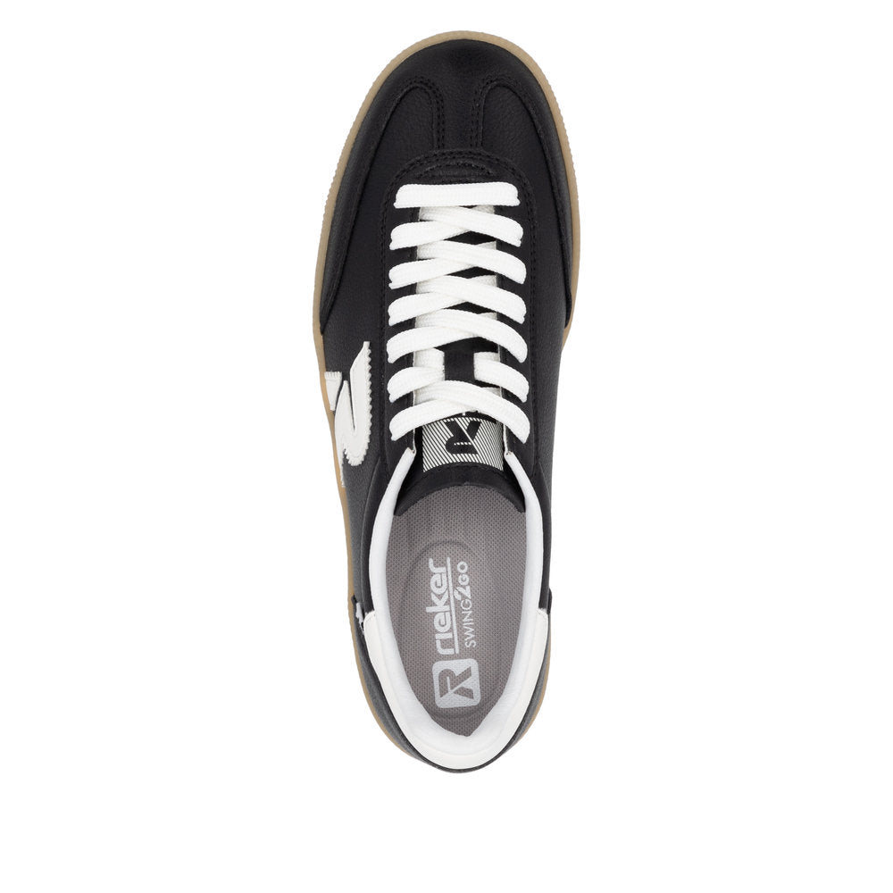 Rieker Swing2Go W2200-00 Black & Off White Trainers