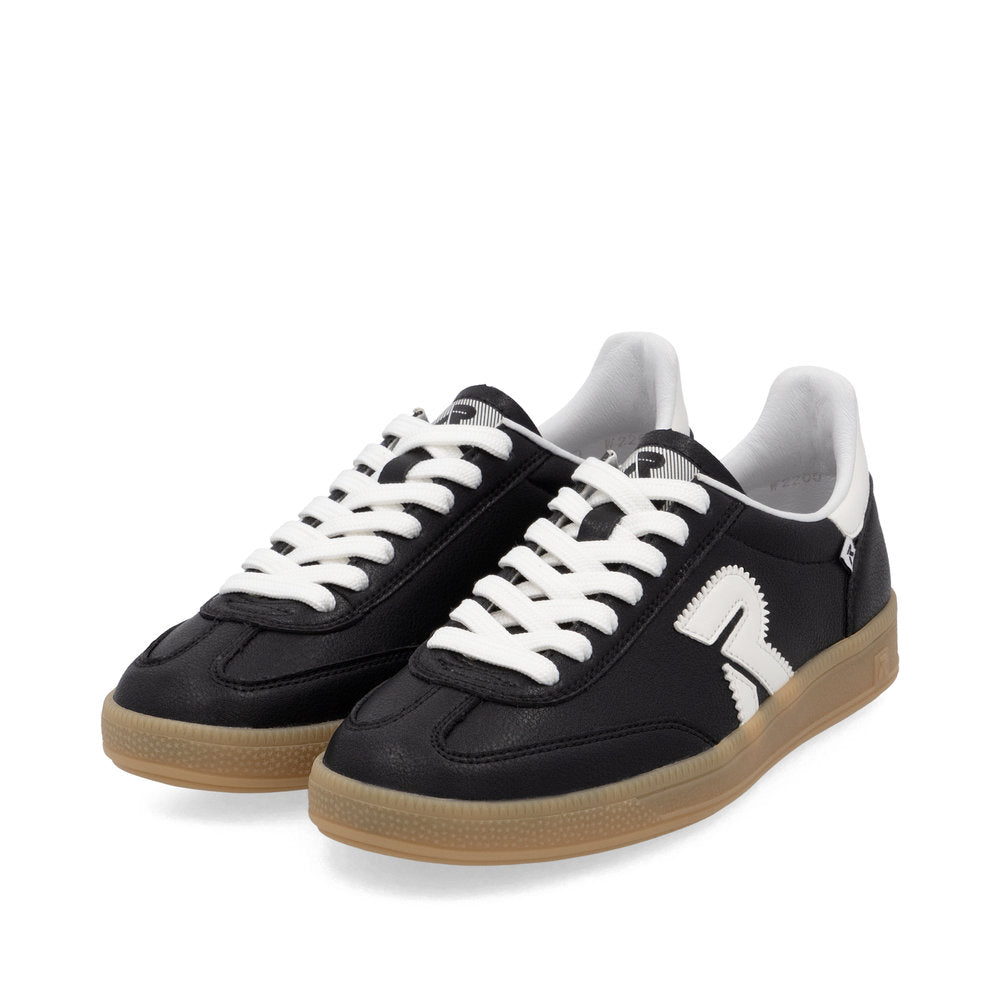 Rieker Swing2Go W2200-00 Black & Off White Trainers