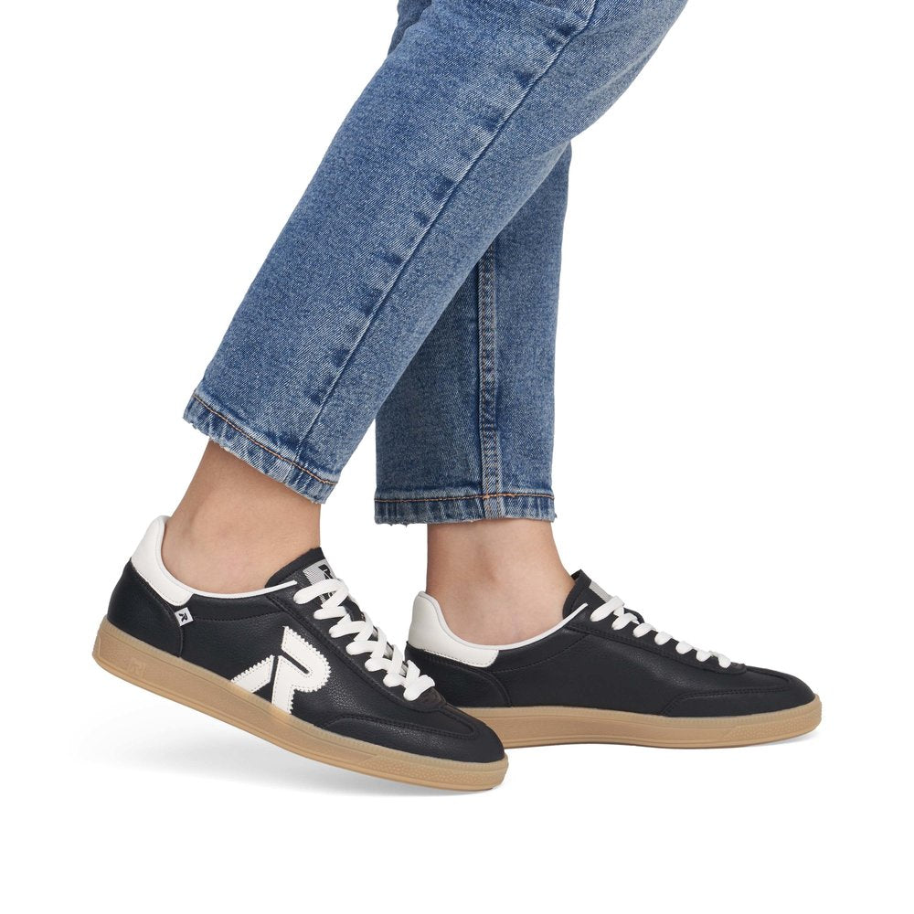 Rieker Swing2Go W2200-00 Black & Off White Trainers