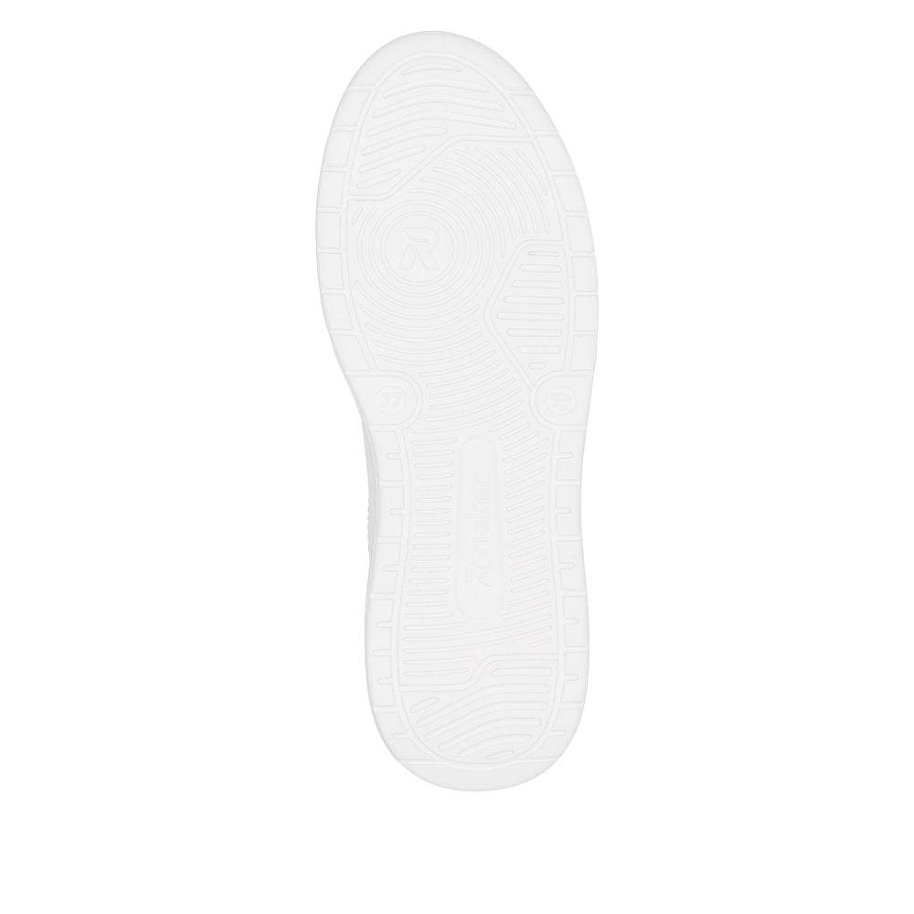 Rieker Soft W2301-80 White Elastic Lace Slip On Trainers