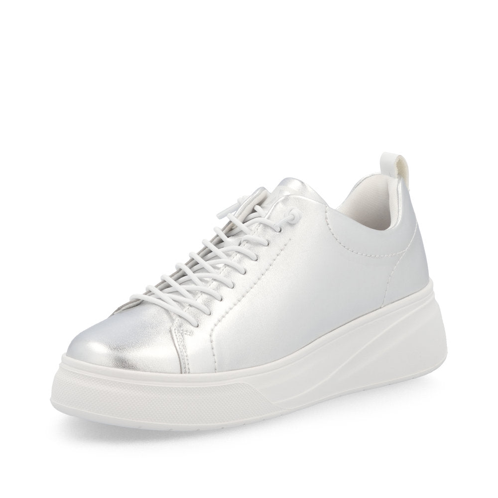 Rieker Soft W2301-90 Silver & White Trainers