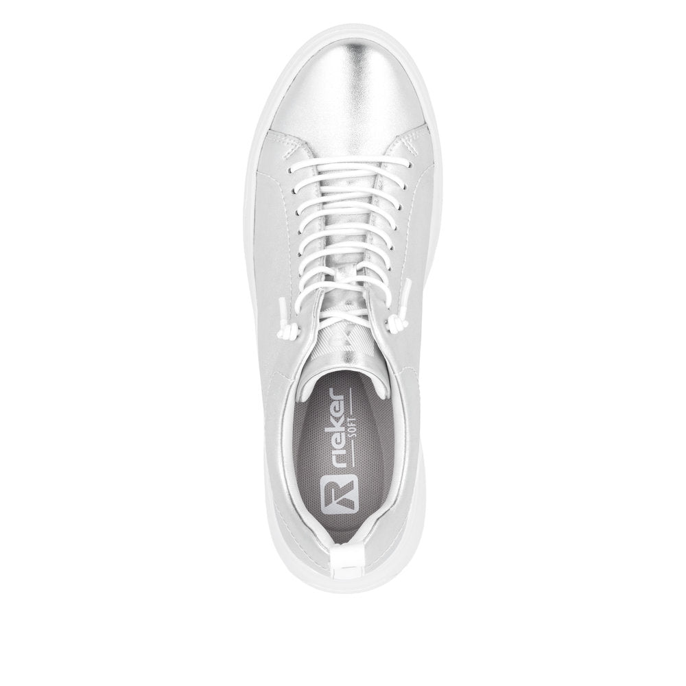 Rieker Soft W2301-90 Silver & White Trainers