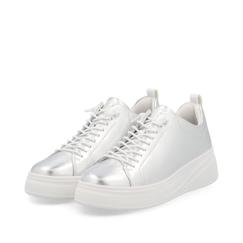 Rieker Soft W2301-90 Silver & White Trainers