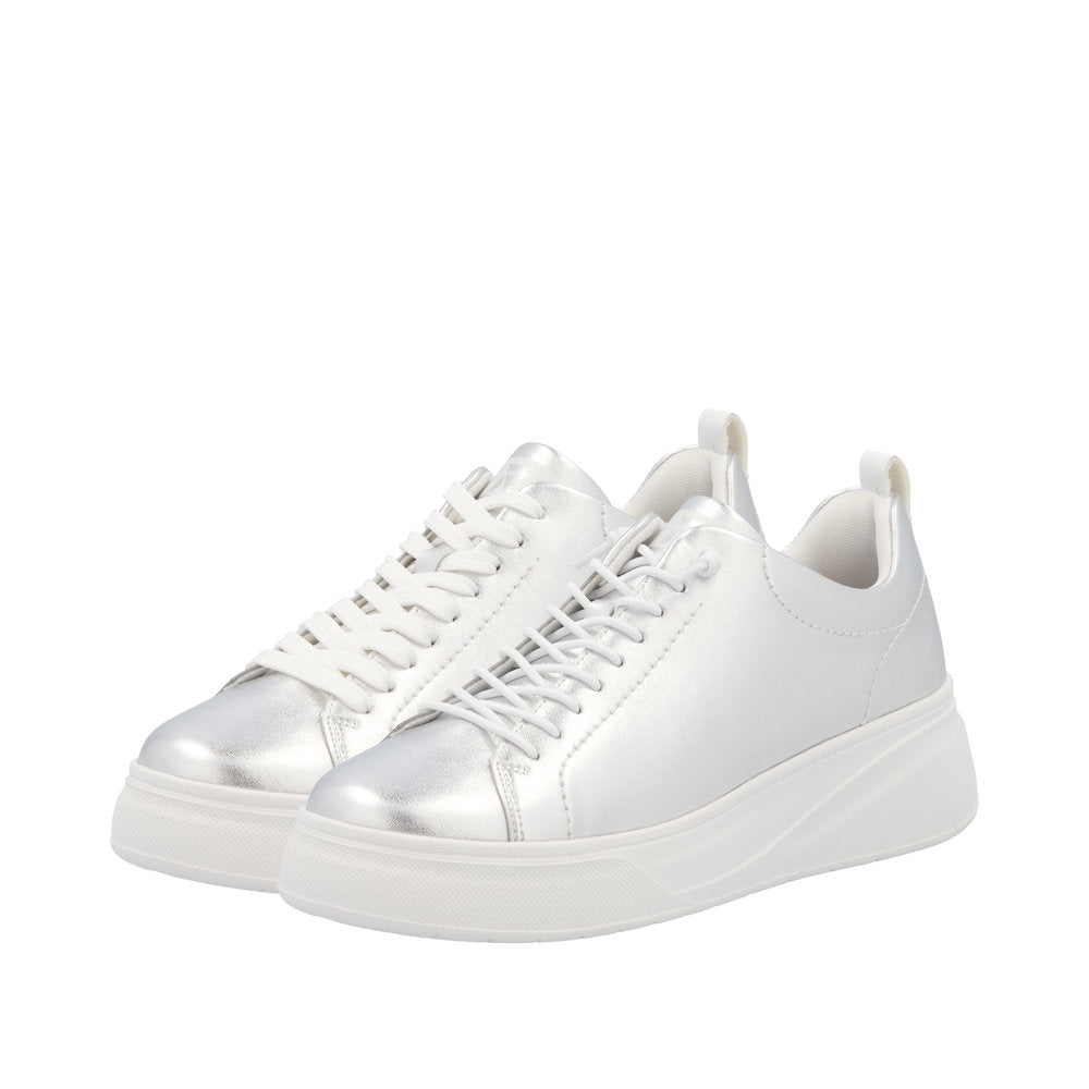 Rieker Soft W2301-90 Silver & White Trainers