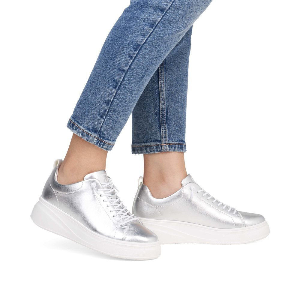 Rieker Soft W2301-90 Silver & White Trainers