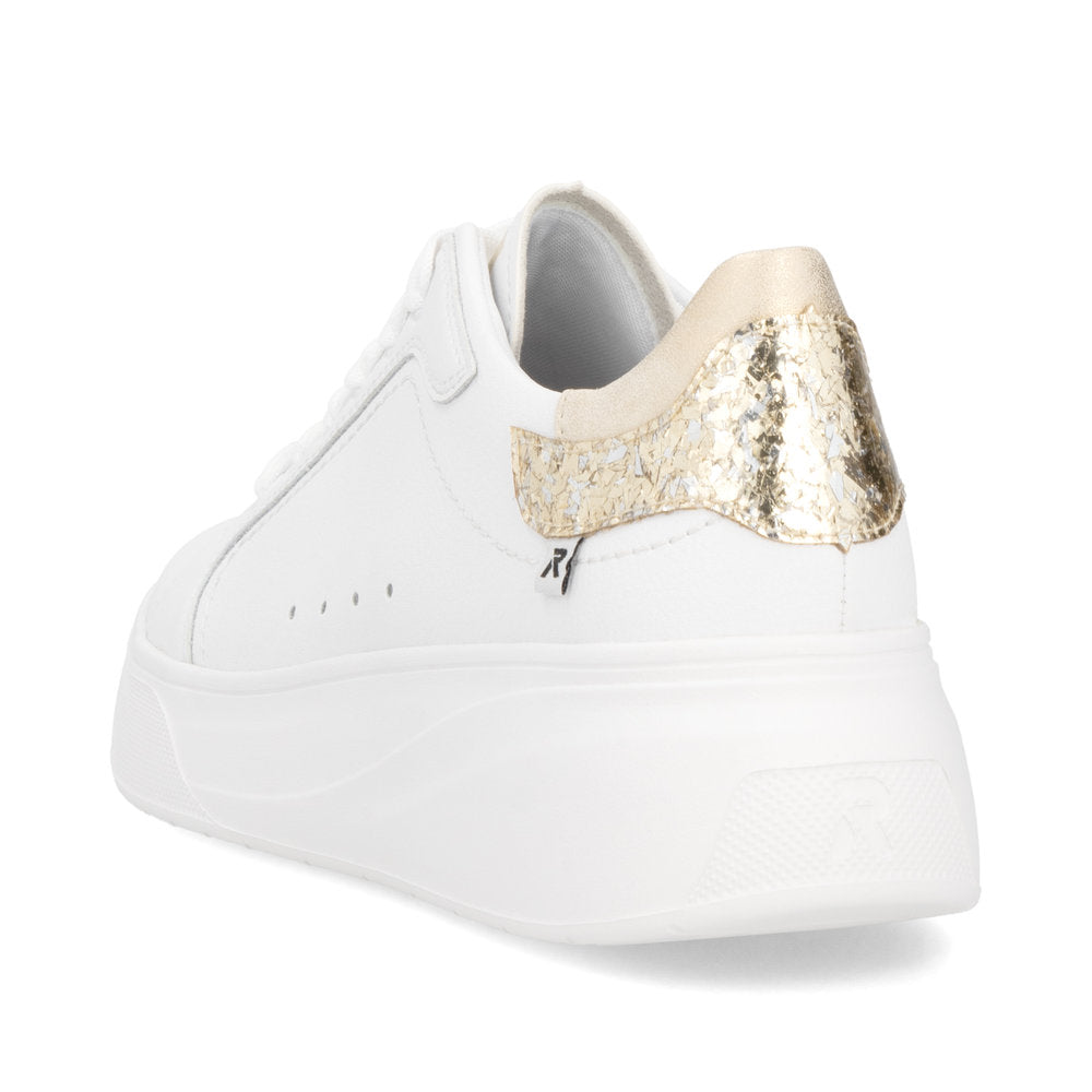 Rieker Soft W2303-80 White & Gold Trainers