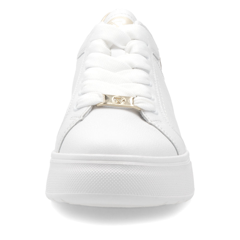 Rieker Soft W2303-80 White & Gold Trainers
