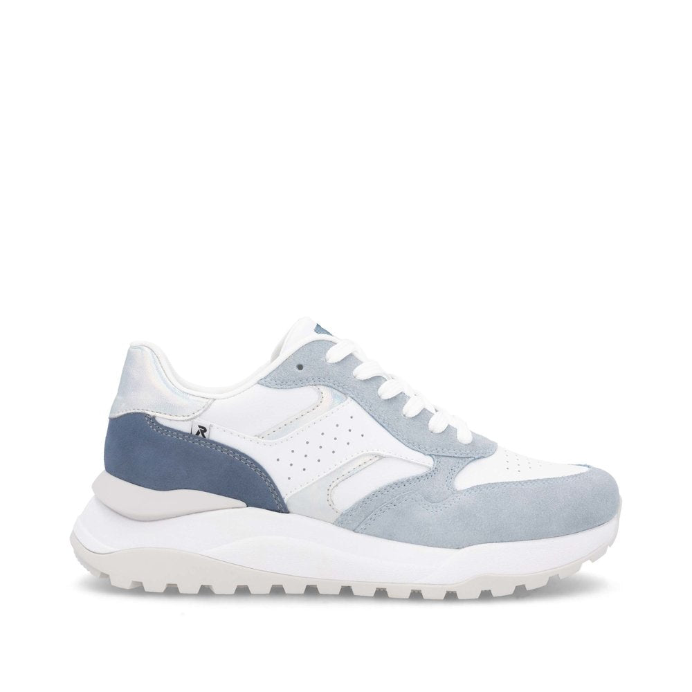 Rieker W2500-80 Blue, White & Pearl Combi Sneakers