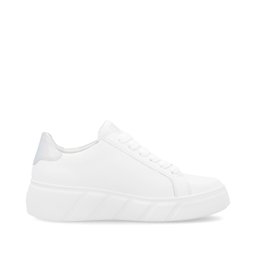 Rieker W2605-80 White Sneakers with Zip
