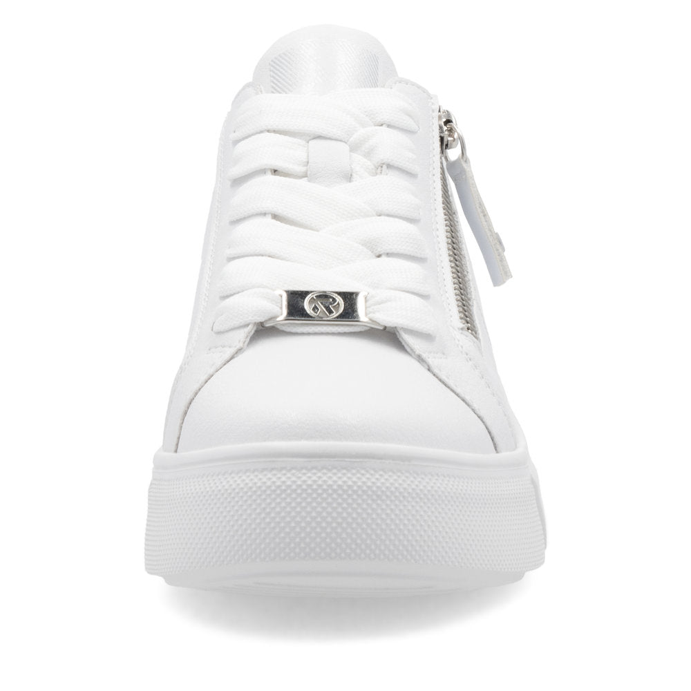 Rieker W2605-80 White Sneakers with Zip