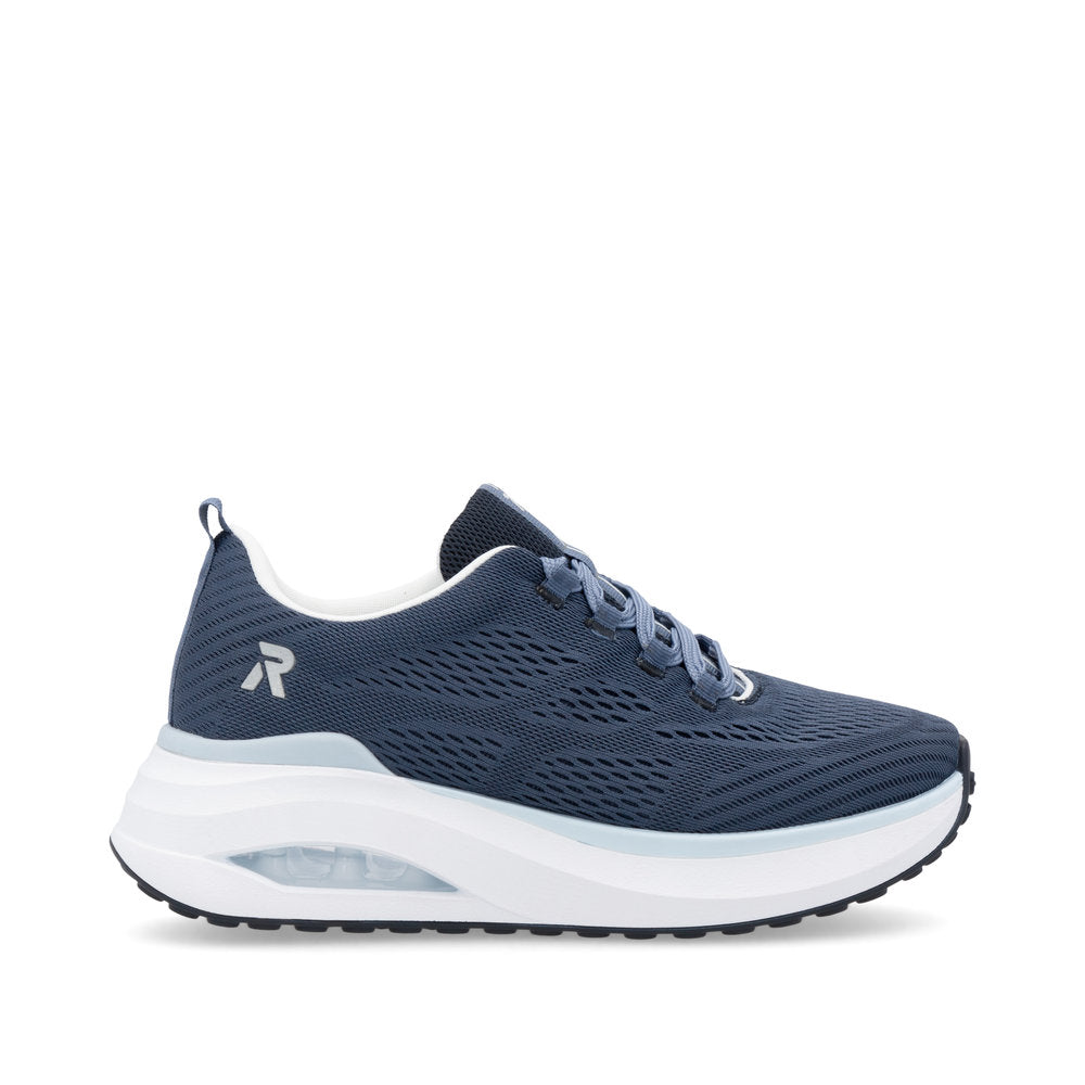 Rieker W2701-14 Navy Combi Sneakers with White Sole