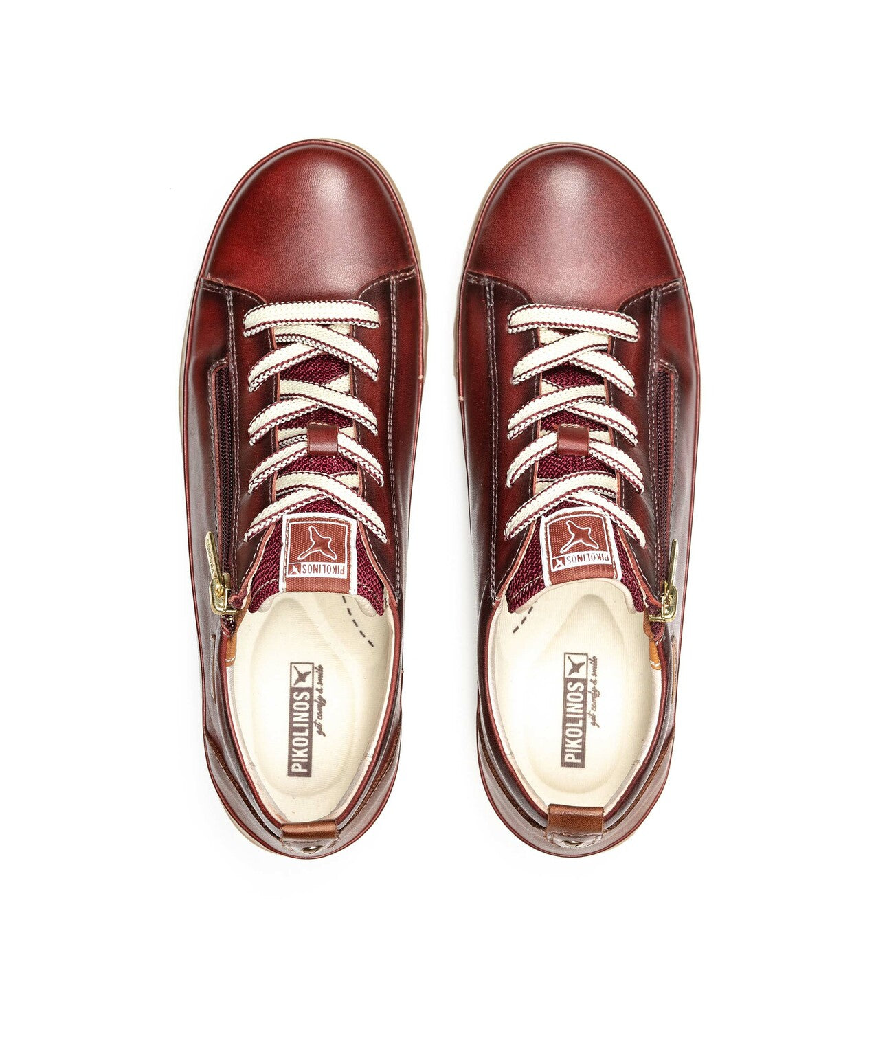 Pikolinos Vigo W3W-6979 Arcilla Burgundy Lace & Zip Shoes