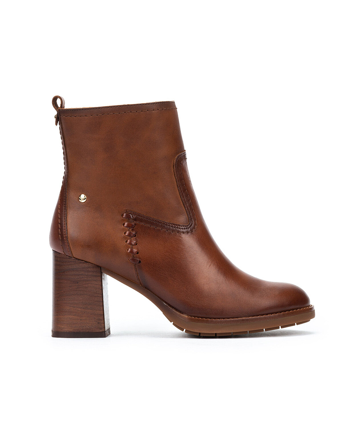 Pikolinos Palencia W9U-8945C1 Cuero Tan Block Heel Boots