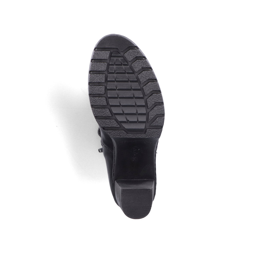 Rieker Y2551-01 Black & Gold Block Heel Bootsü