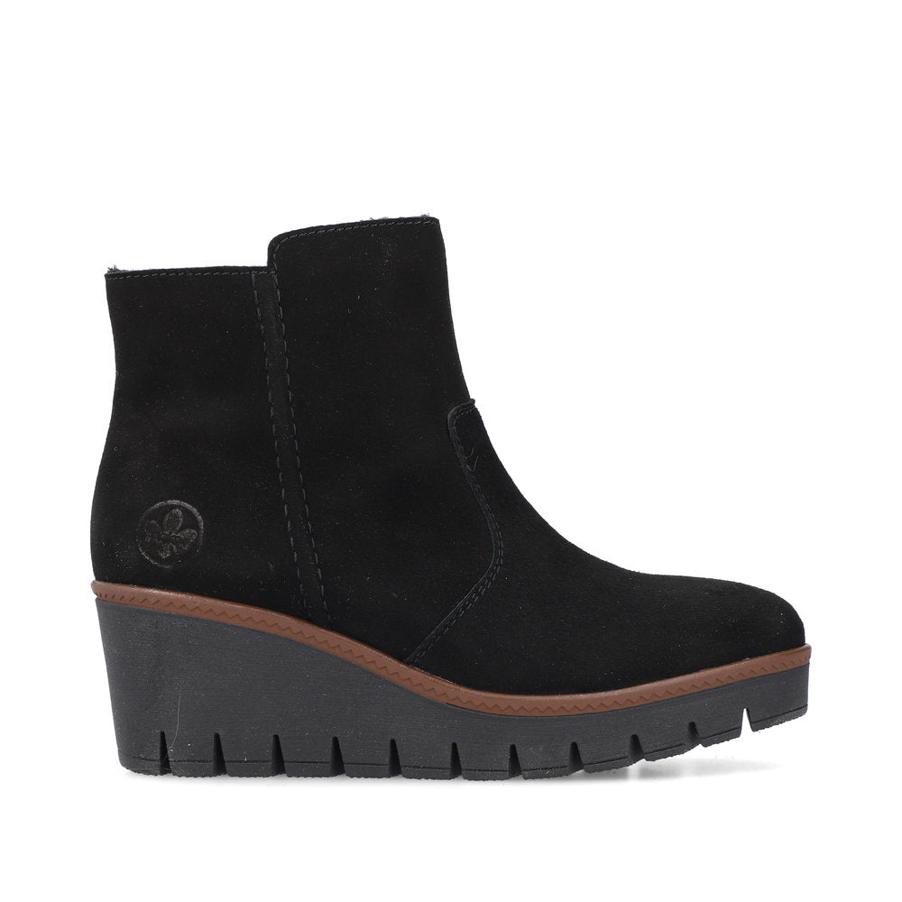 Rieker Y5065-00 Black Ankle Boots