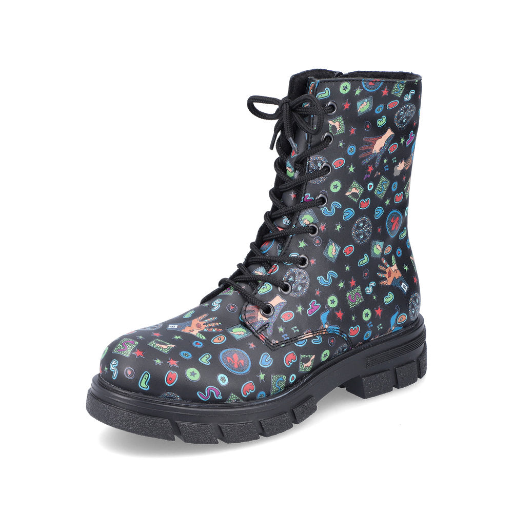 Rieker Z9120-90 Black Comic Multi Boots