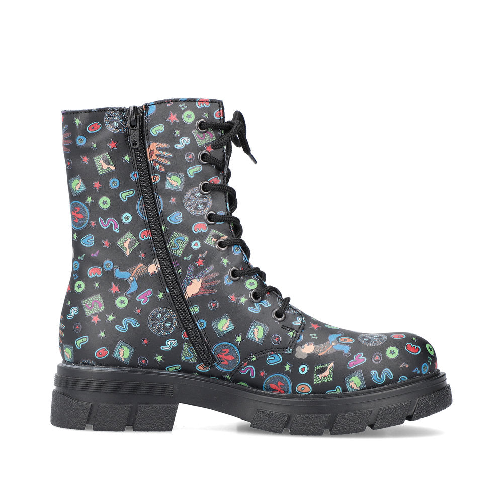 Rieker Z9120-90 Black Comic Multi Boots
