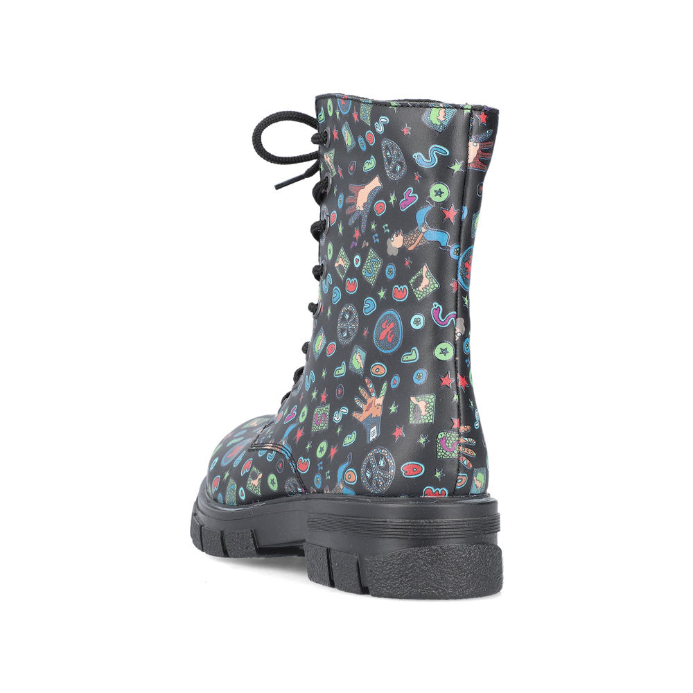 Rieker Z9120-90 Black Comic Multi Boots
