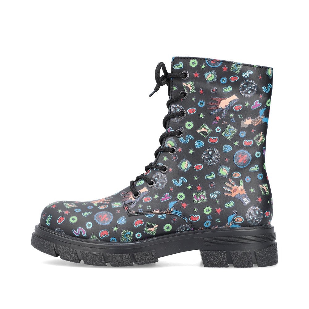 Rieker Z9120-90 Black Comic Multi Boots