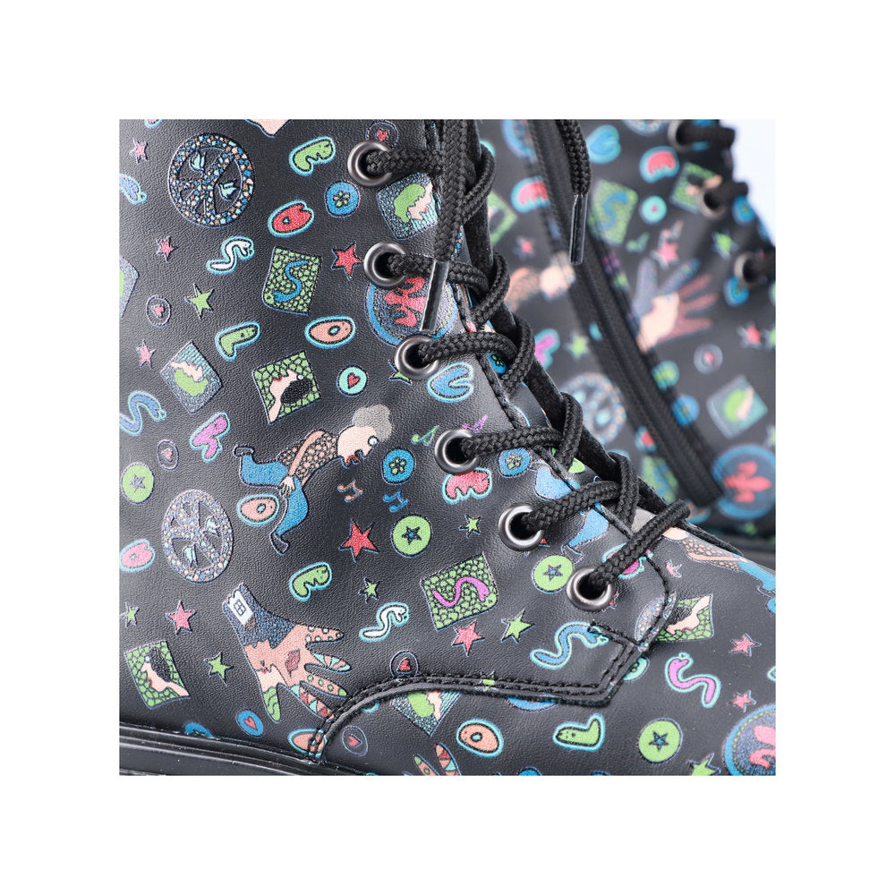 Rieker Z9120-90 Black Comic Multi Boots