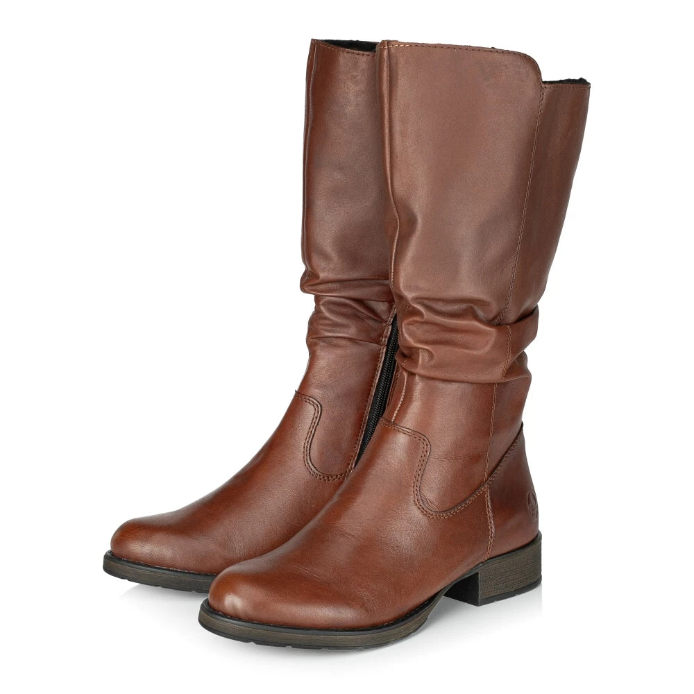 Rieker Z9563-22 Brown High Calf Boots