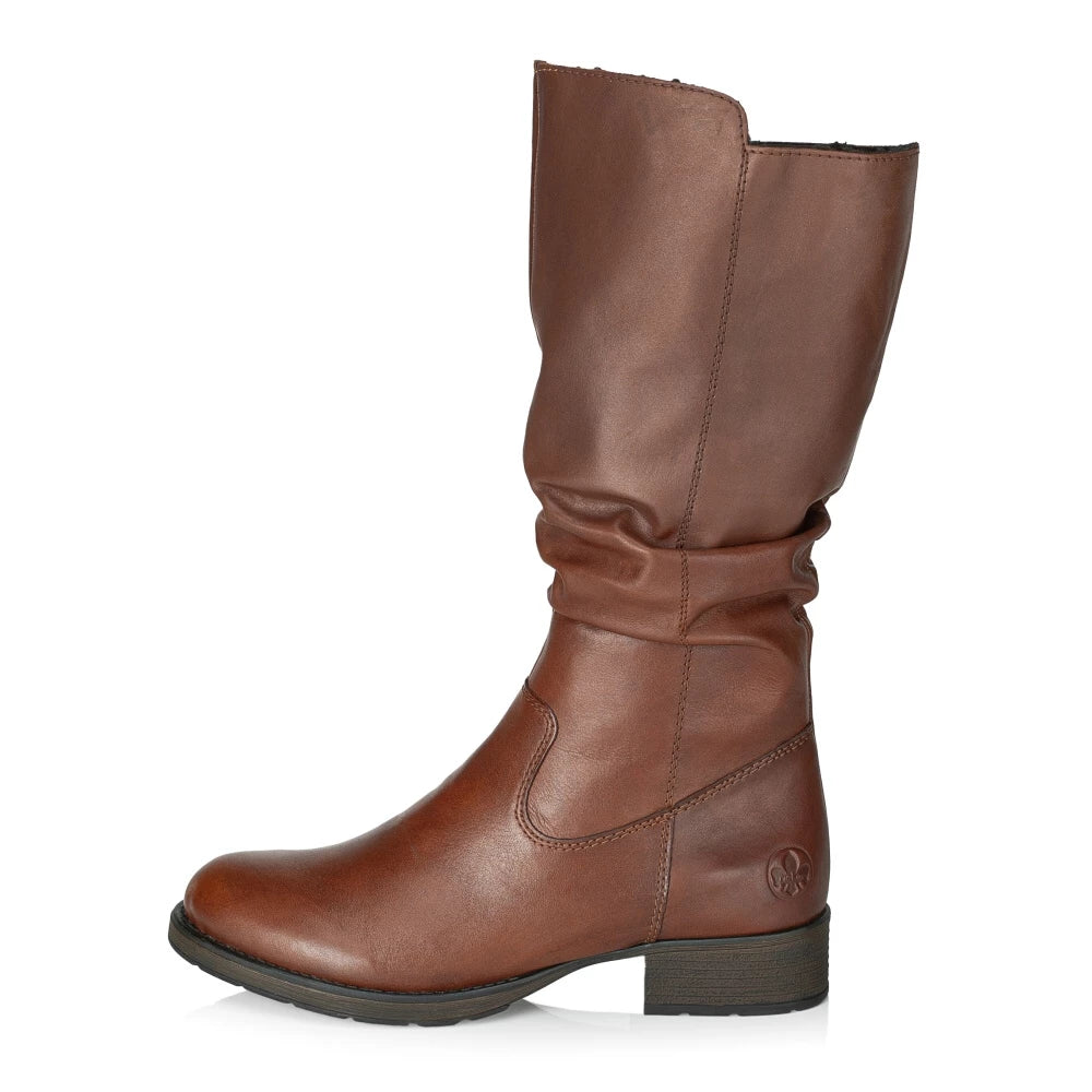 Rieker Z9563-22 Brown High Calf Boots