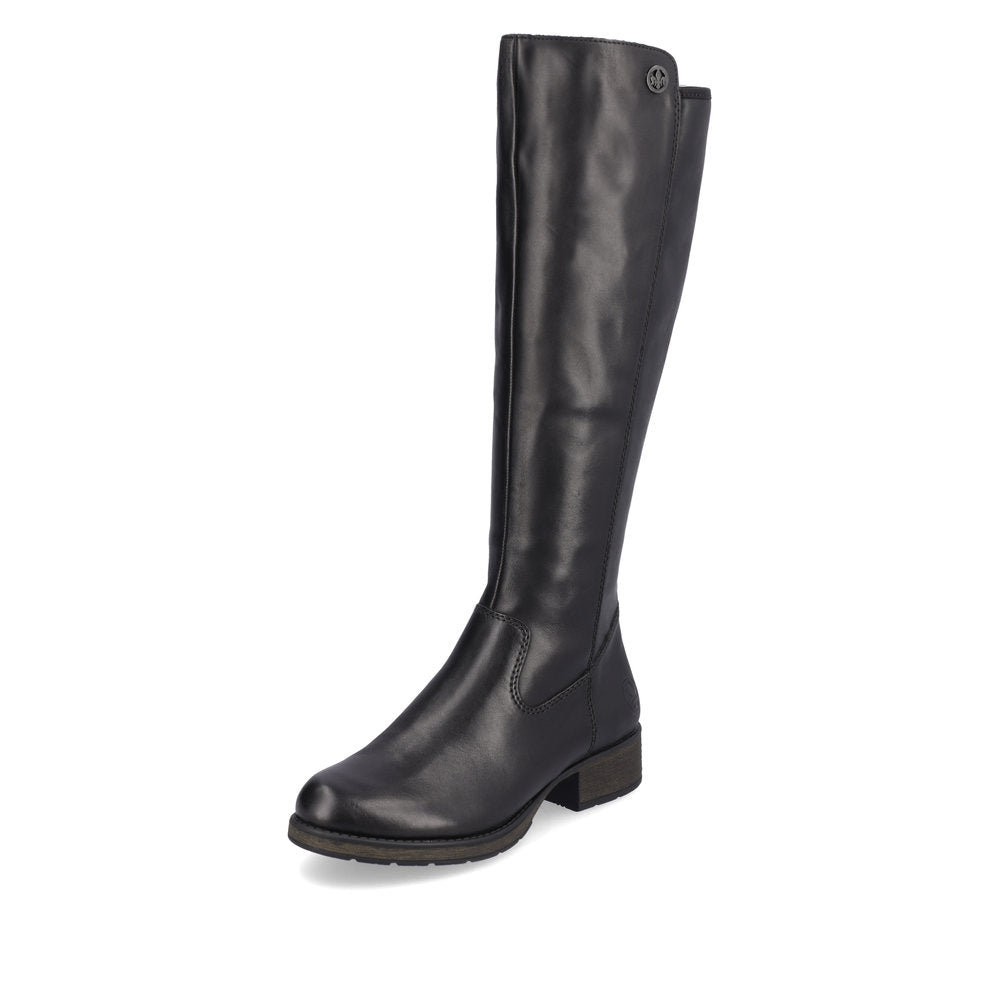 Rieker Z9591-01 Black Knee High Boots