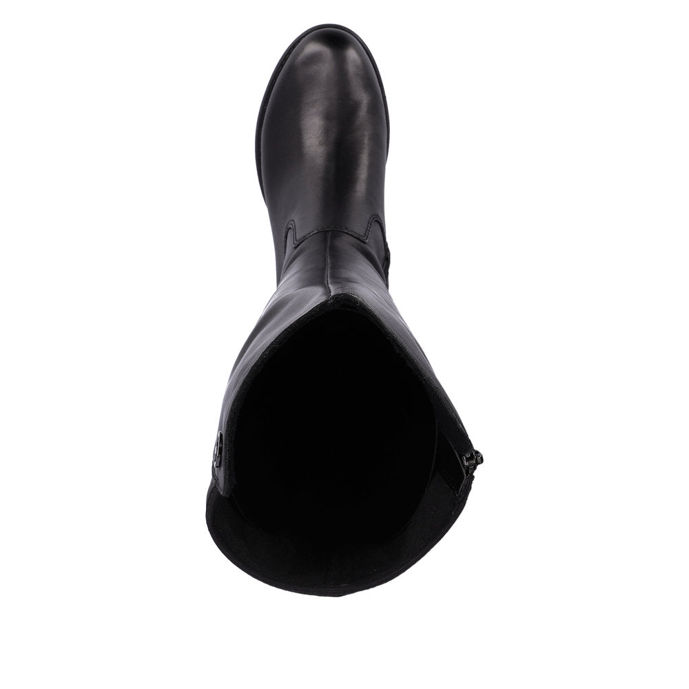 Rieker Z9591-01 Black Knee High Boots