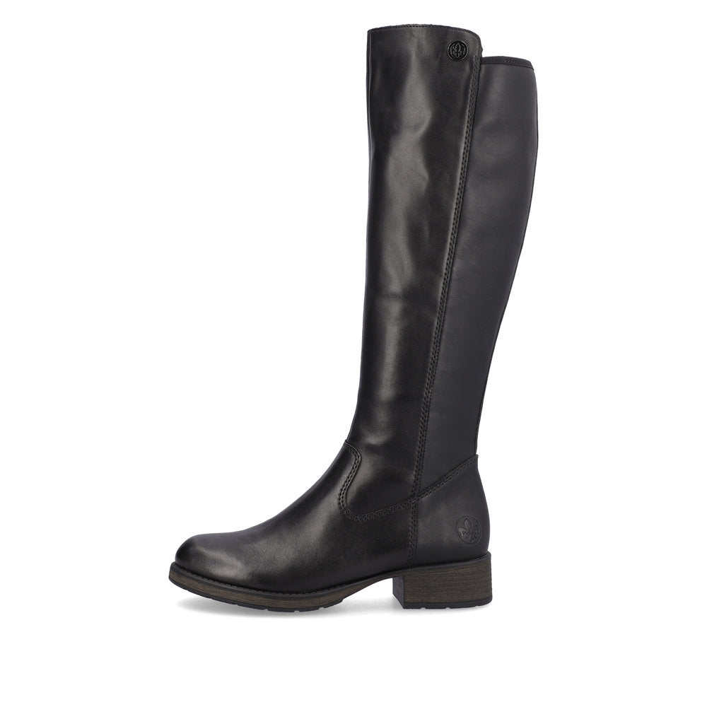 Rieker Z9591-01 Black Knee High Boots