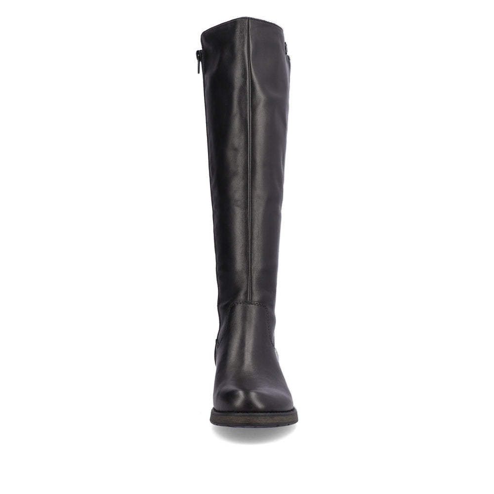 Rieker Z9591-01 Black Knee High Boots