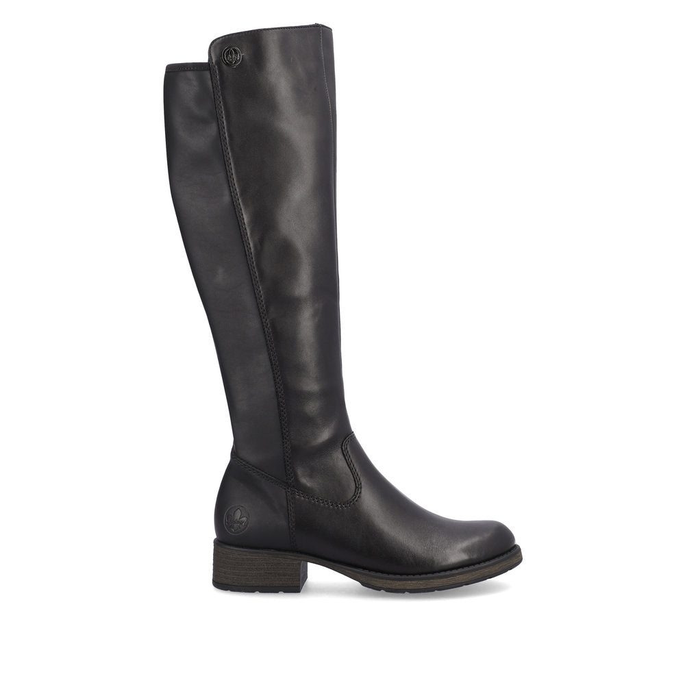 Rieker Z9591-01 Black Knee High Boots
