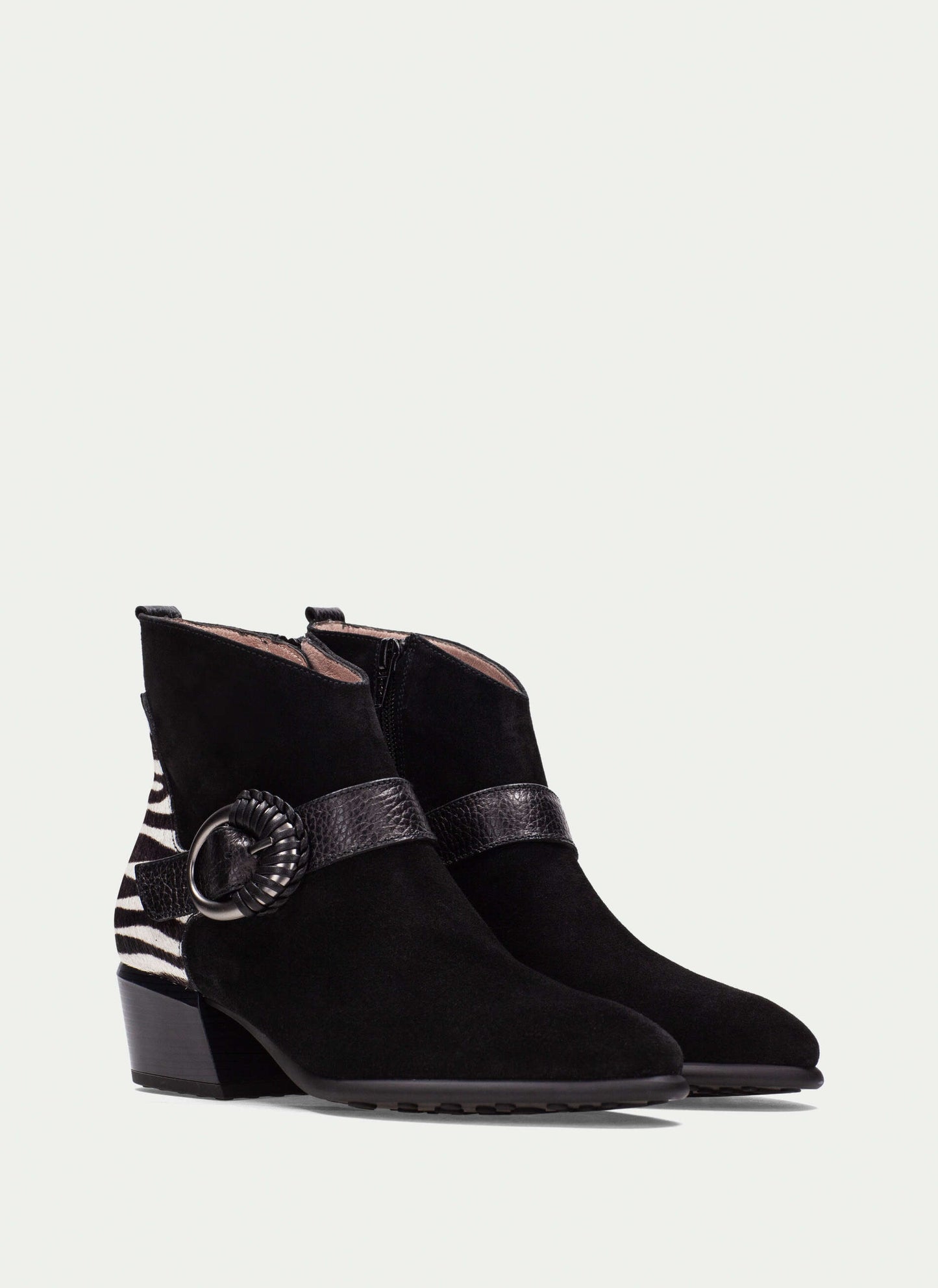 Hispanitas ZPI254256 Black & Zebra Ankle Boots