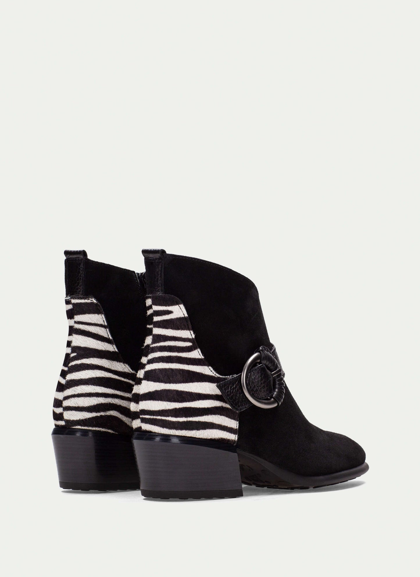 Hispanitas ZPI254256 Black & Zebra Ankle Boots