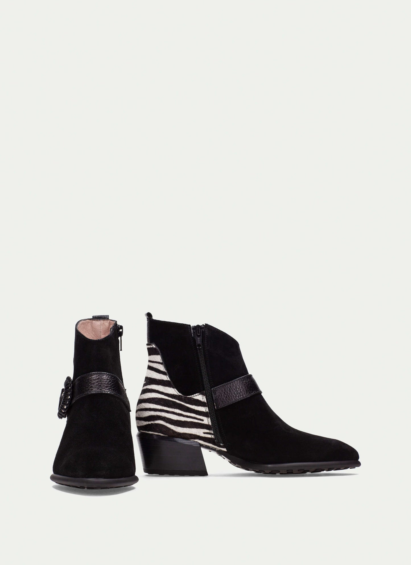 Hispanitas ZPI254256 Black & Zebra Ankle Boots