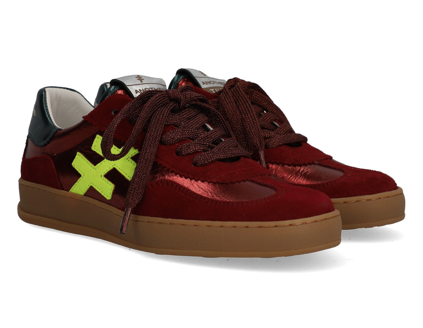 Another Trend A03280B2 Ante+Metal Frambuesa Raspberry Wine Neon Green Trainers