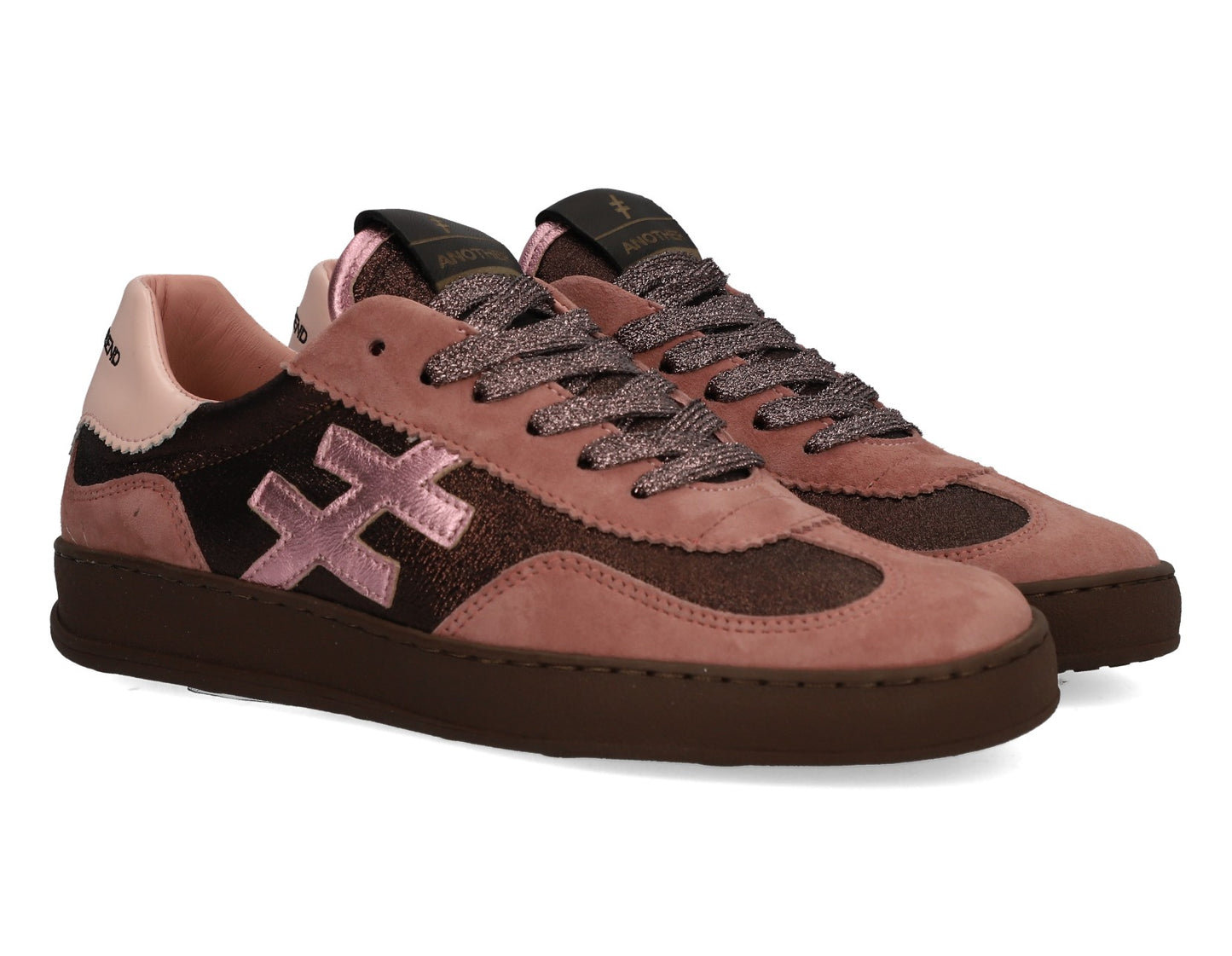 Another Trend A03280C4 Ante+Metal Pale Pink Shimmer Trainers