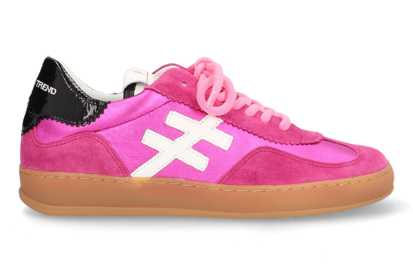 Another Trend A032M324 Bubblegum Pink Fuchsia Trainers with Black Back