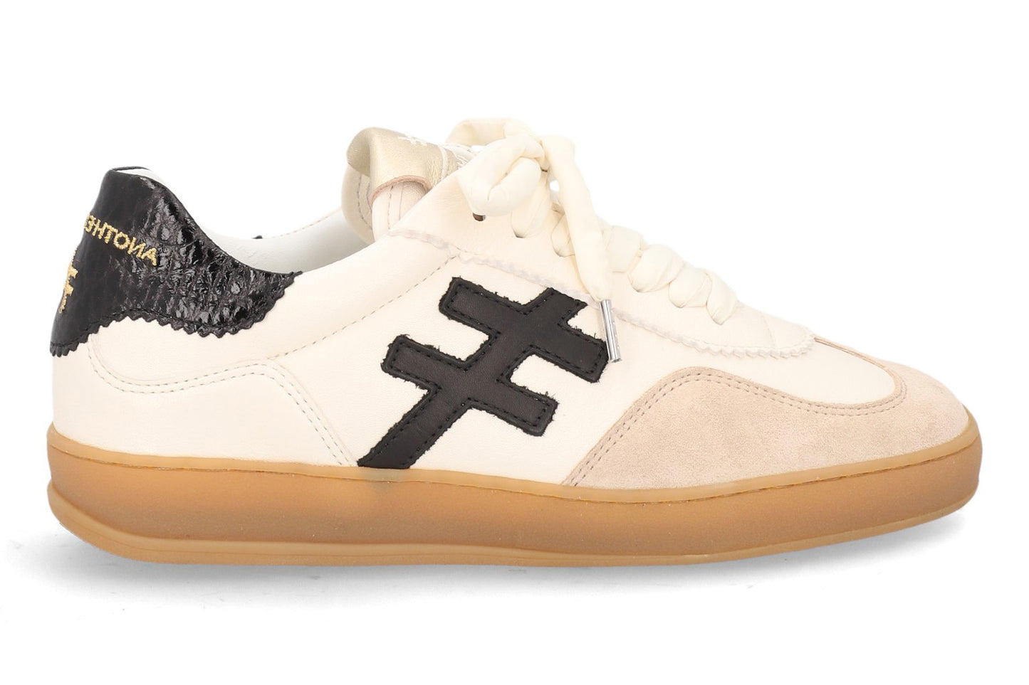Another Trend A032V353 Cream & Black Trim Trainers