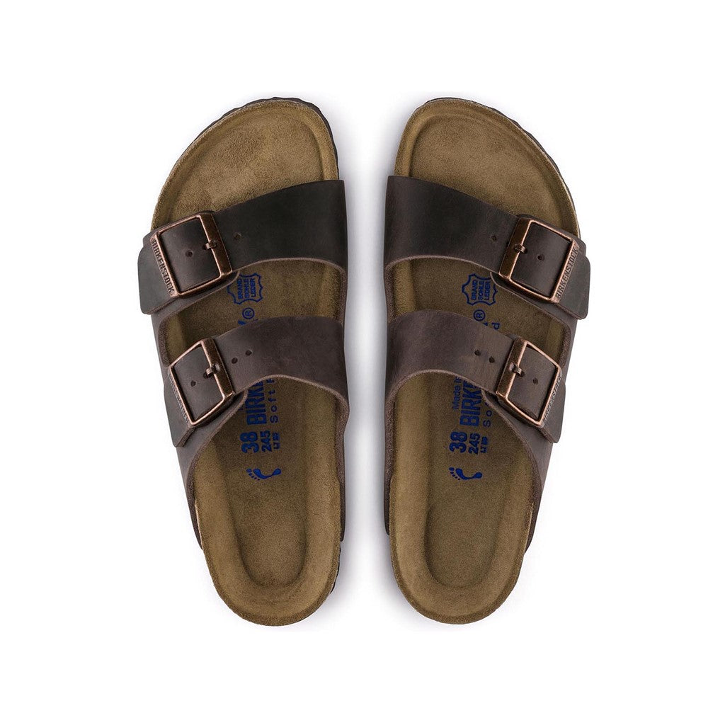 Birkenstock 0452761 Arizona Soft Footbed Natural Leather Oiled Habana Brown Sandals