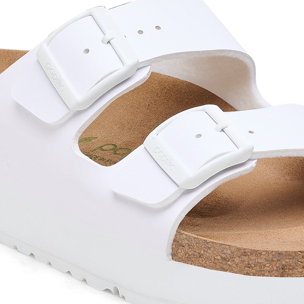 Birkenstock 1027416 Papillio Arizona Platform Flex White Veg Sandals