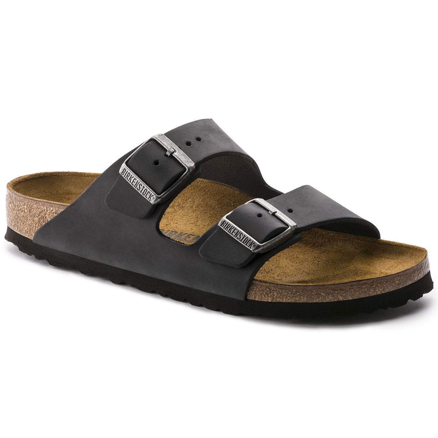 Birkenstock 0552113 Arizona Black Oiled Leather Sandals