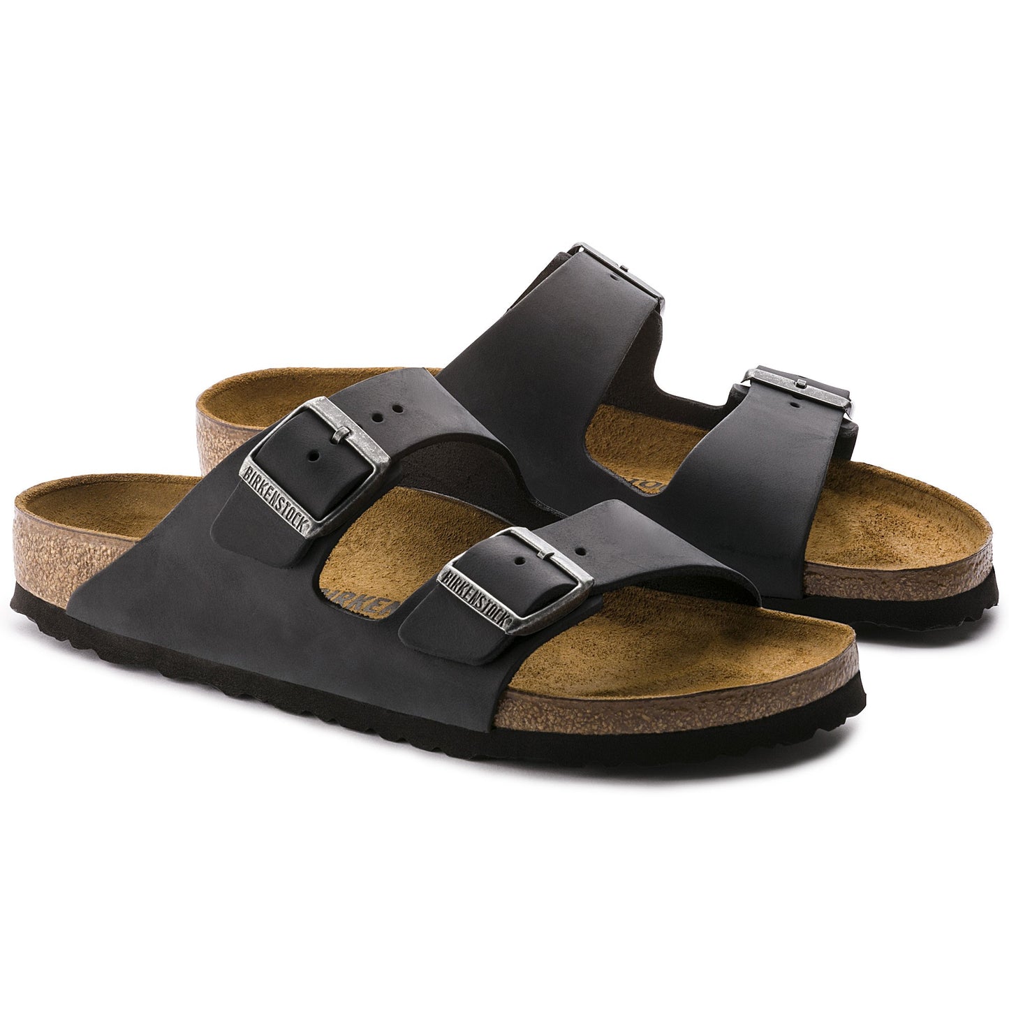 Birkenstock 0552113 Arizona Black Oiled Leather Sandals