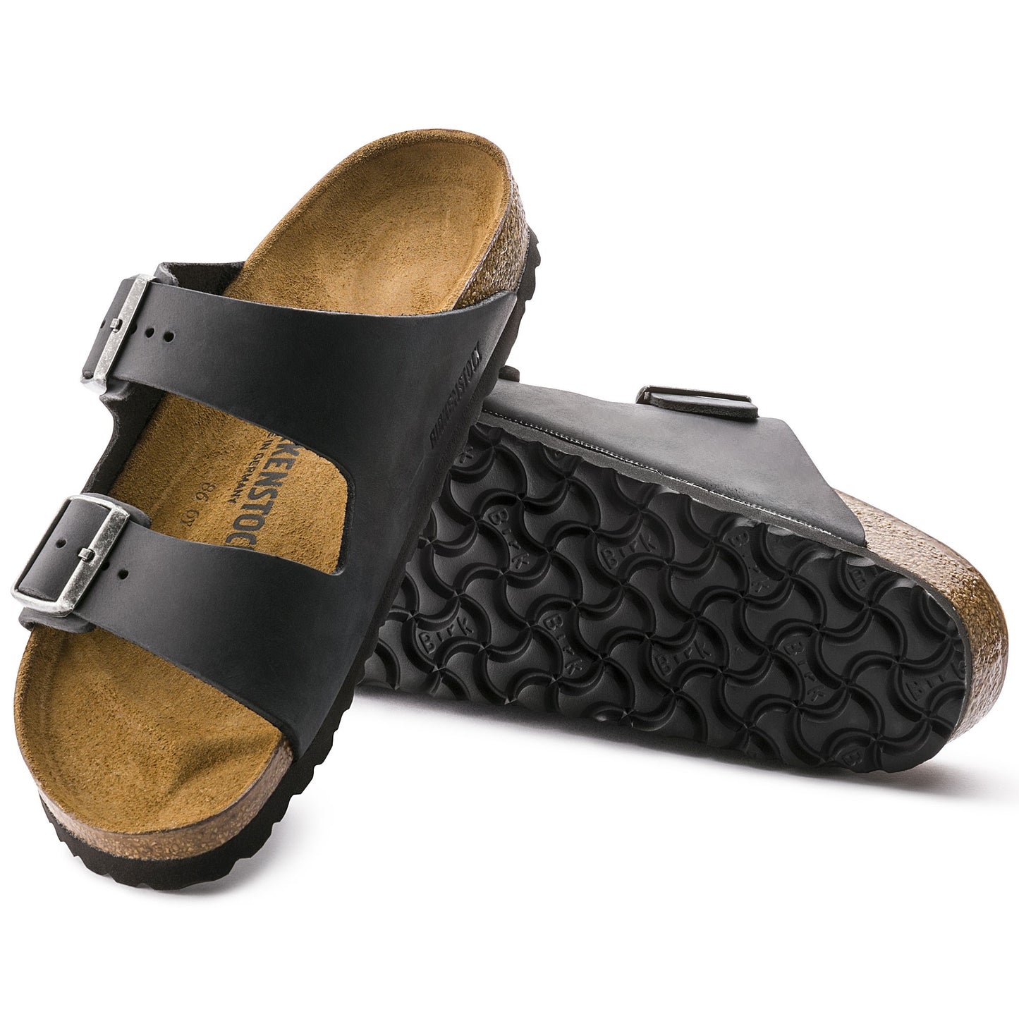 Birkenstock 0552113 Arizona Black Oiled Leather Sandals