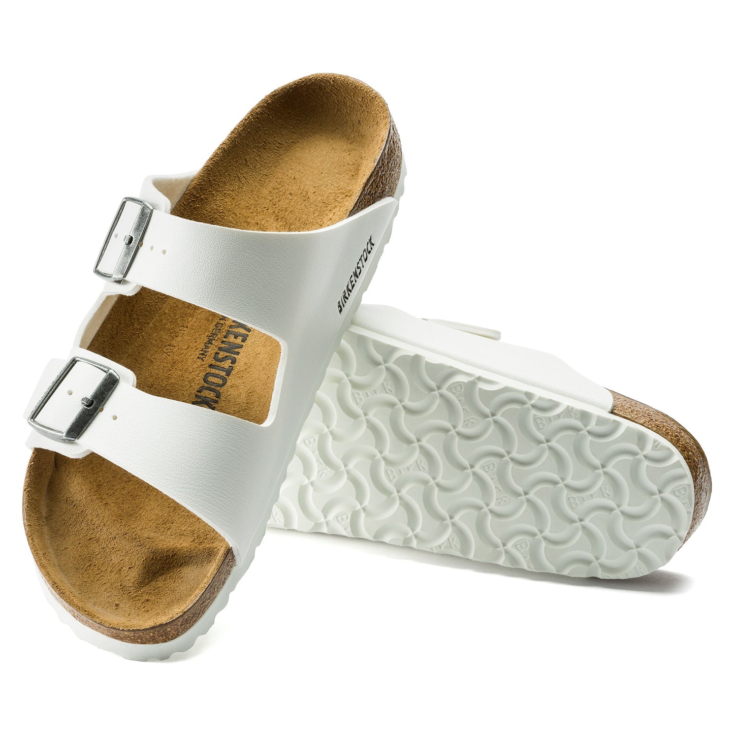 Birkenstock 0552683 Arizona Birko Flor BS White Sandals
