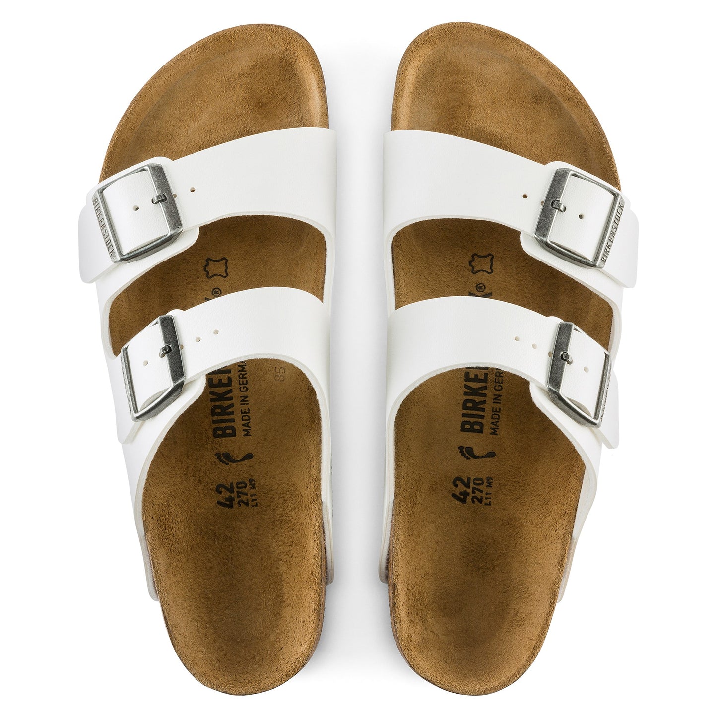 Birkenstock 0552683 Arizona Birko Flor BS White Sandals