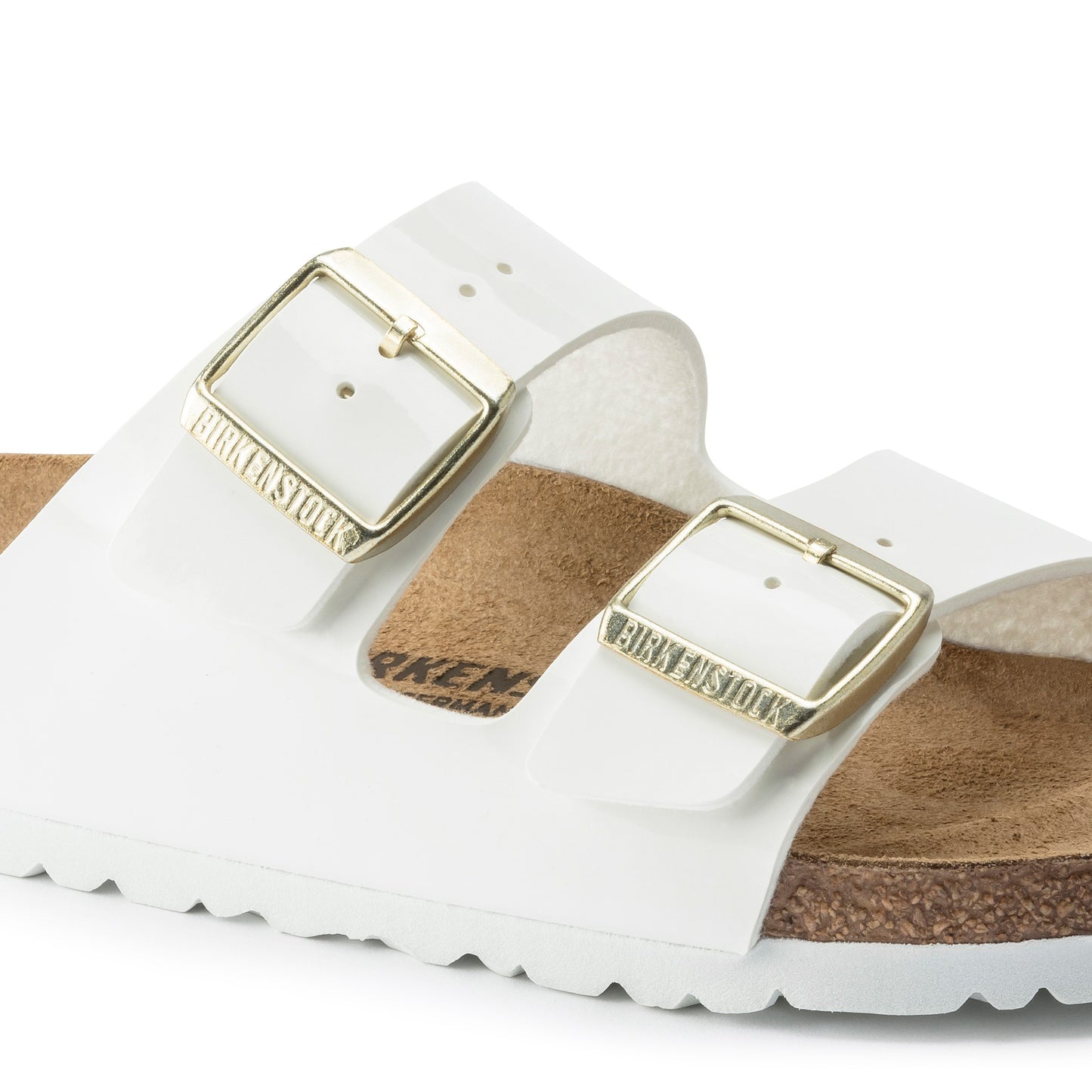 Birkenstock 1005294 Arizona BF Patent White Sandals