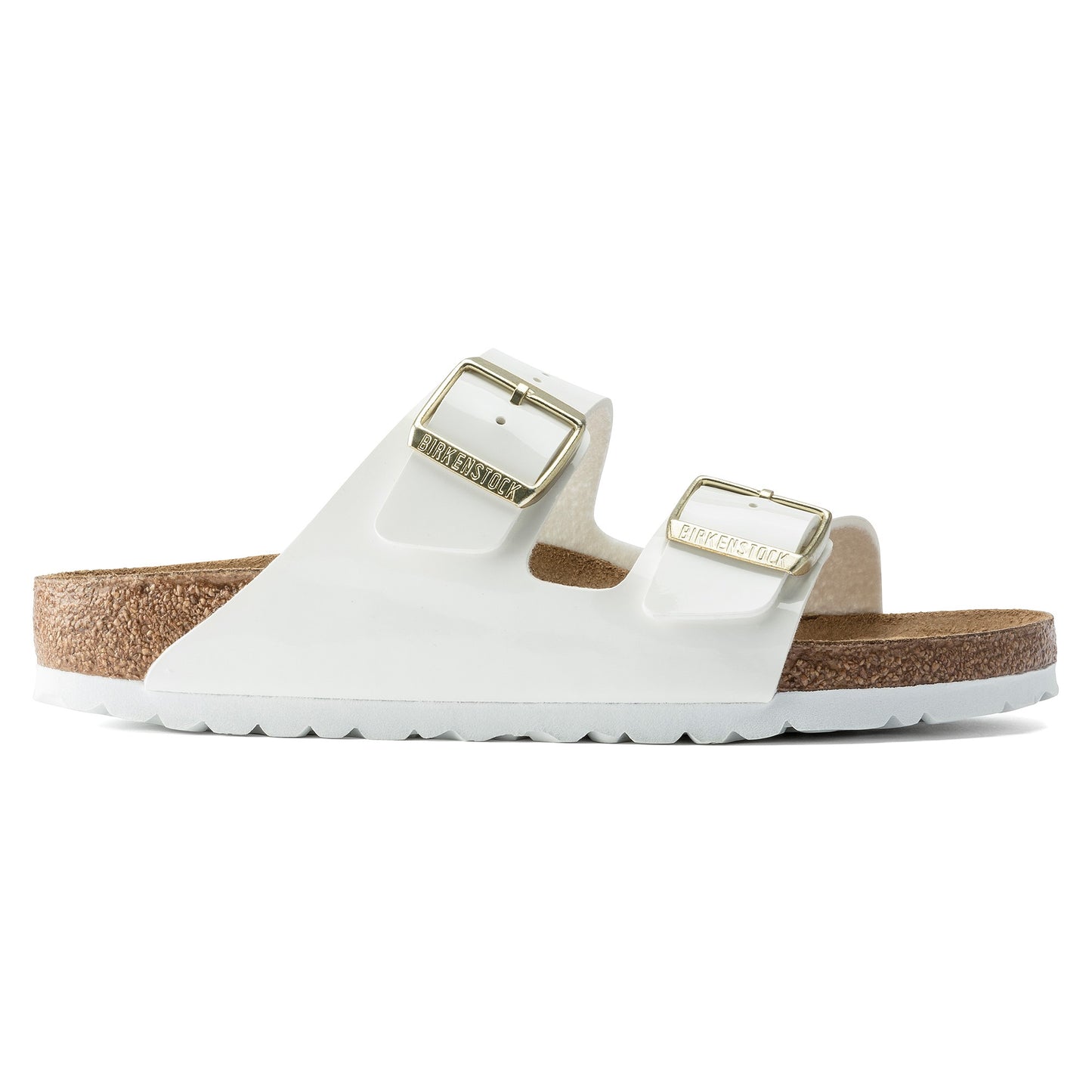 Birkenstock 1005294 Arizona BF Patent White Sandals