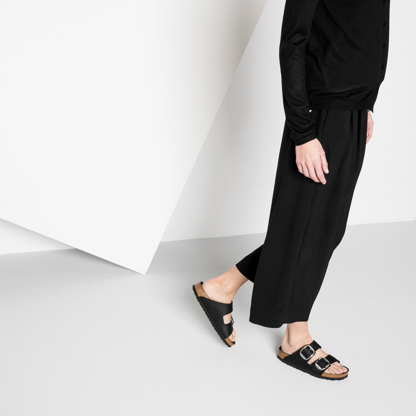 Birkenstock 1011075 Arizona Black Big Buckle Sandals