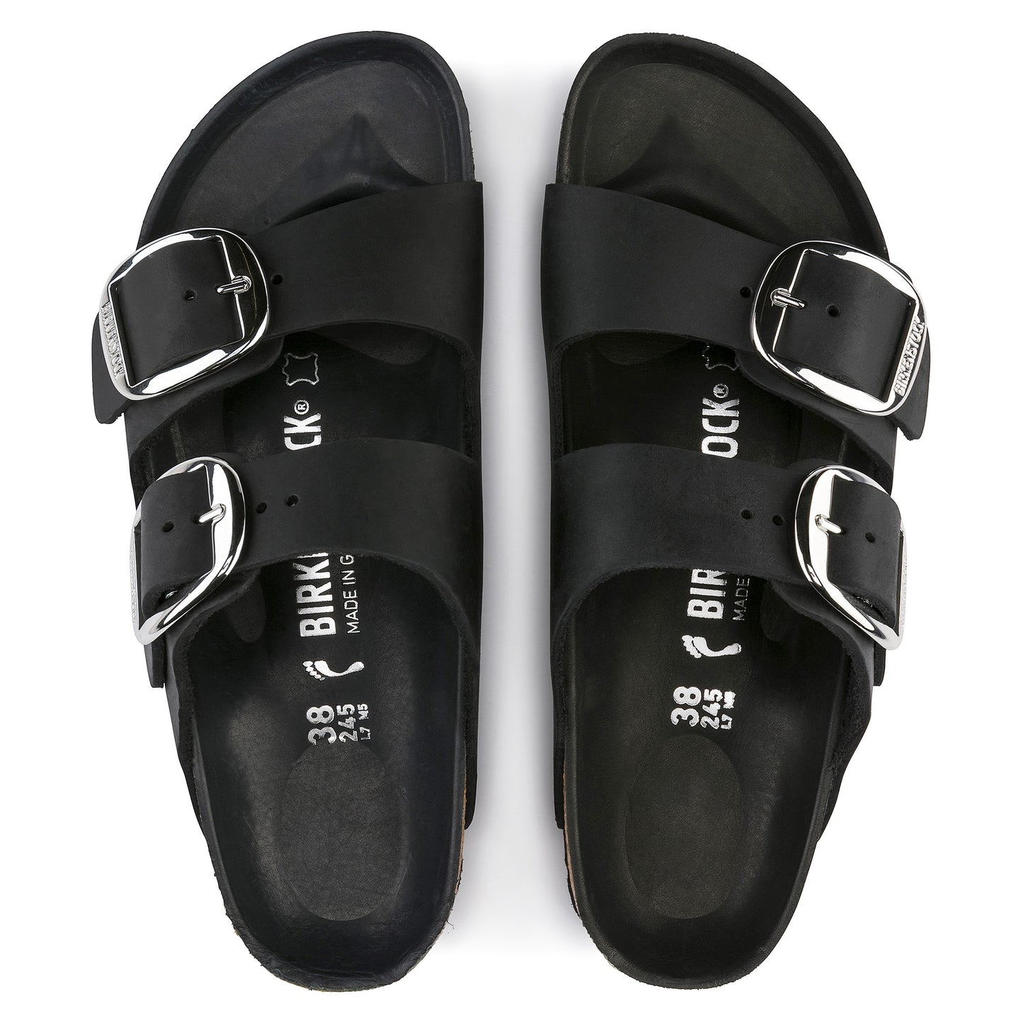 Birkenstock 1011075 Arizona Black Big Buckle Sandals